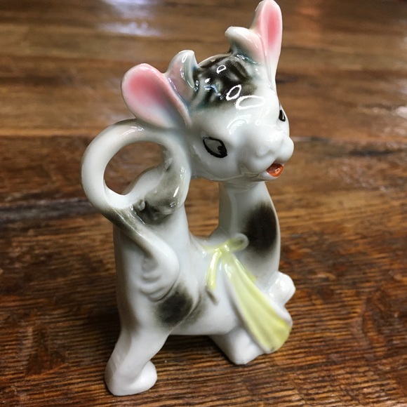 Vintage Other - Vintage Kitsch Ceramic Cow Figurine